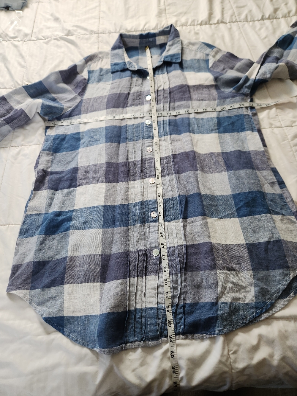 Matchpoint Linen Tunic Button Front Large - Picture 6 of 8